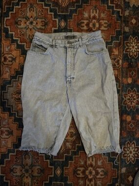 Jordache Light Blue Striped Men’s Jean Shorts